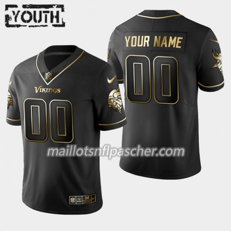 Maillot Minnesota Vikings Custom Nike Noir Golden Edition - Enfant